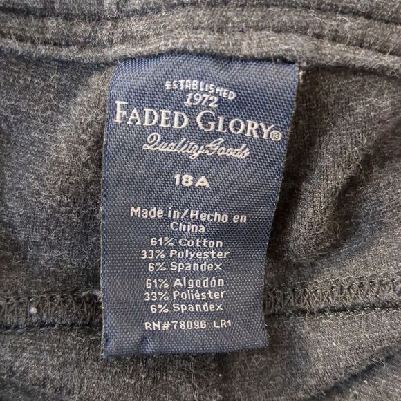 Faded Glory Pull On Skinny Gray Business Pants Women's Plus Size 18 - Picture 8 of 9